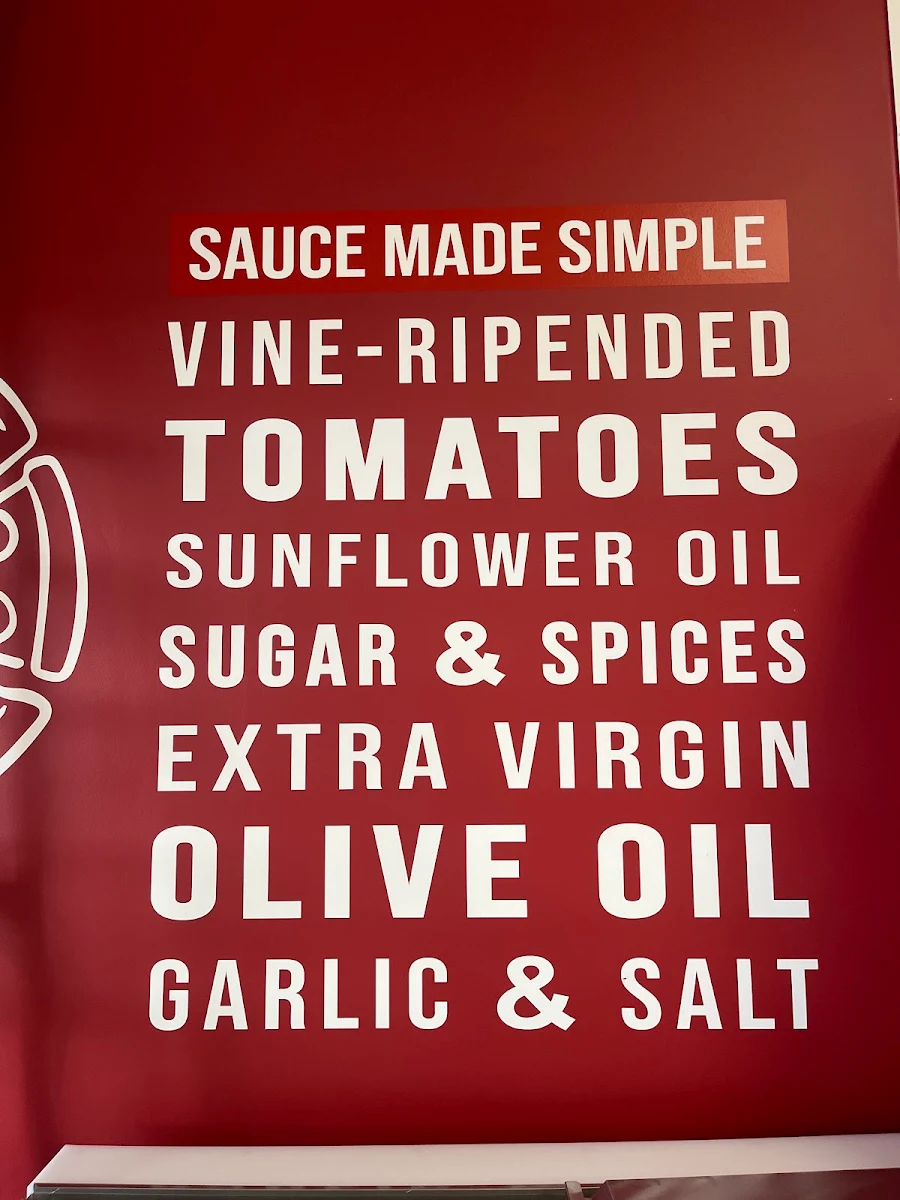 Speisekarte, Papa Johns Pizza