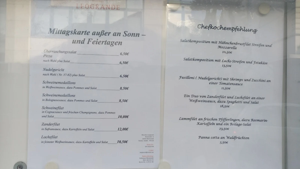 Speisekarte photo 2