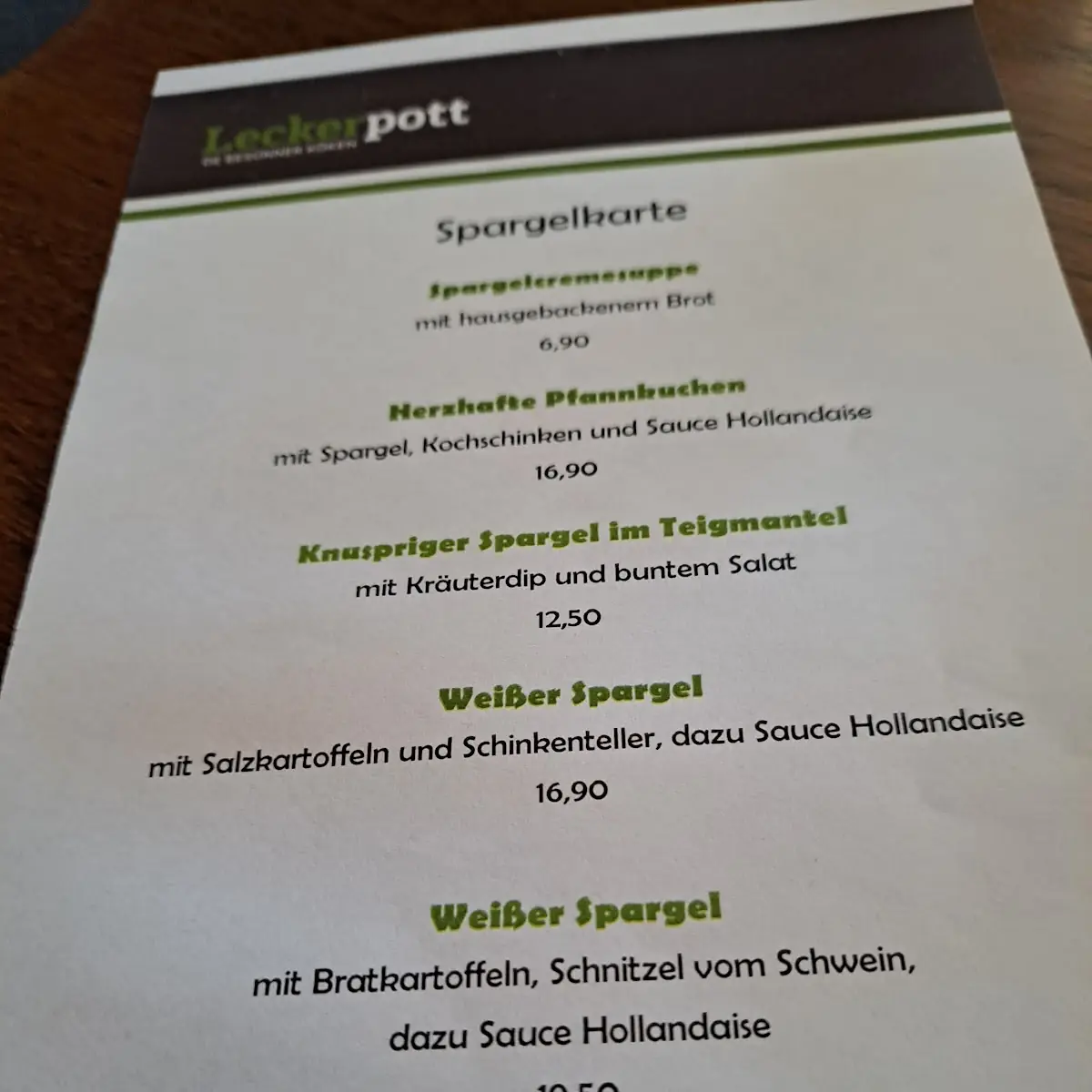 Speisekarte photo 1