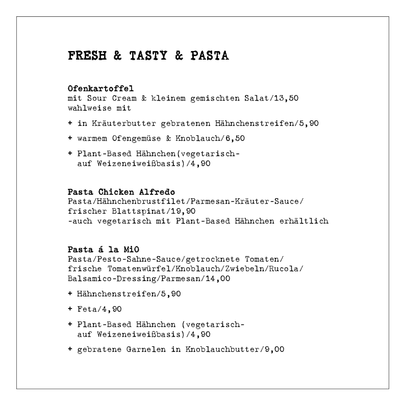 Speisekarte photo 5