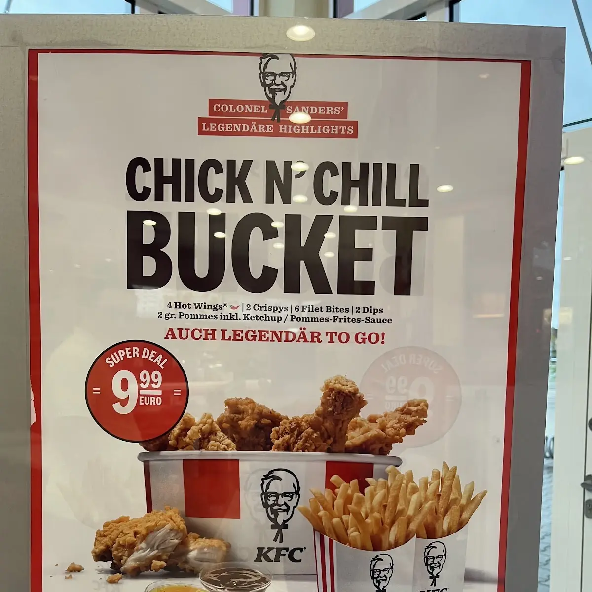 Speisekarte, Kentucky Fried Chicken