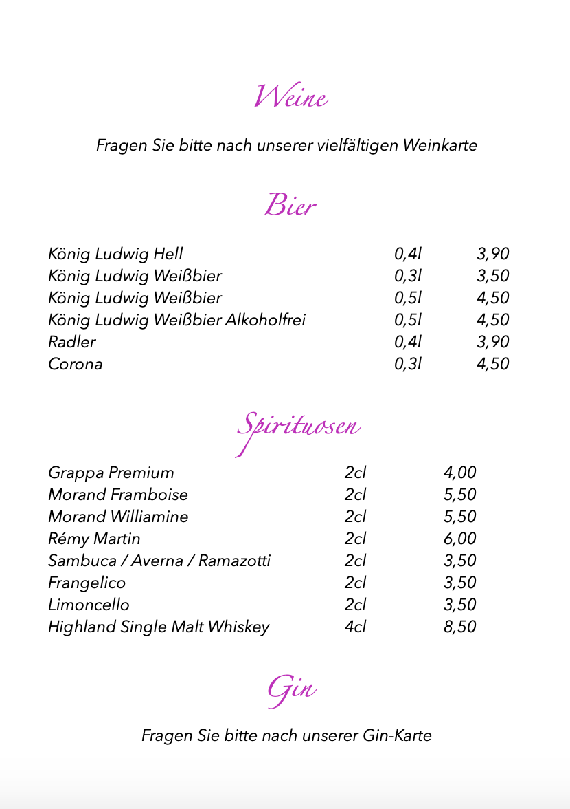 Speisekarte photo 9