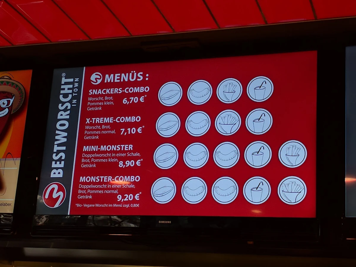 Speisekarte, Best Worscht in Town