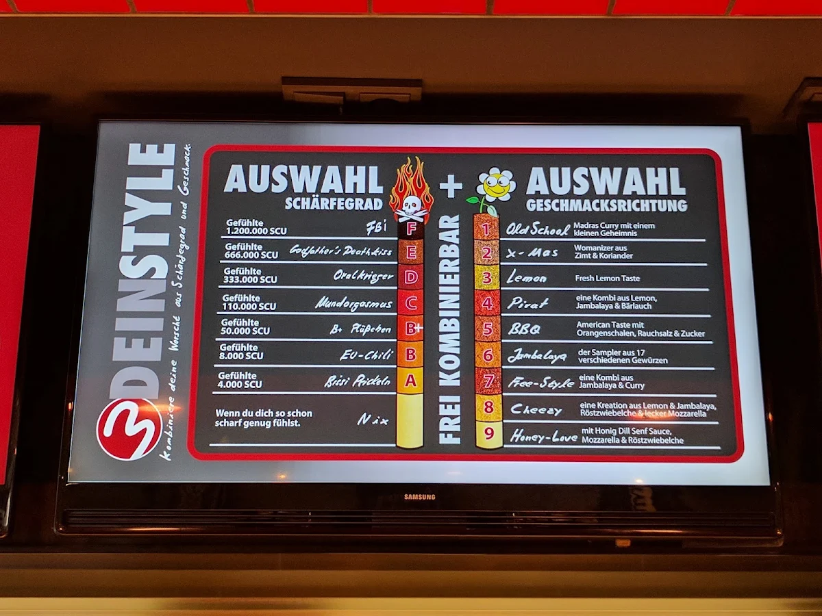 Speisekarte, Best Worscht in Town
