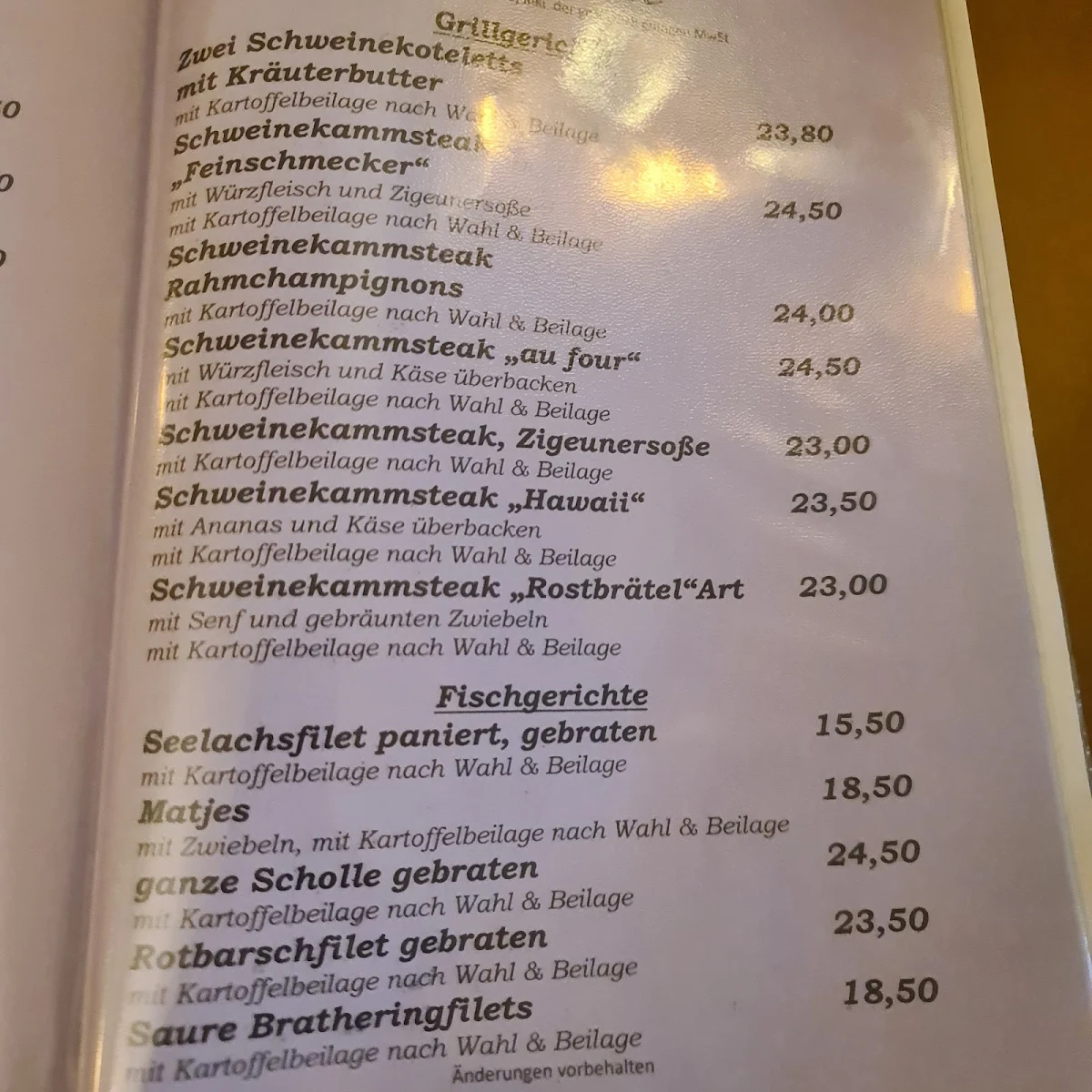 Speisekarte photo 1