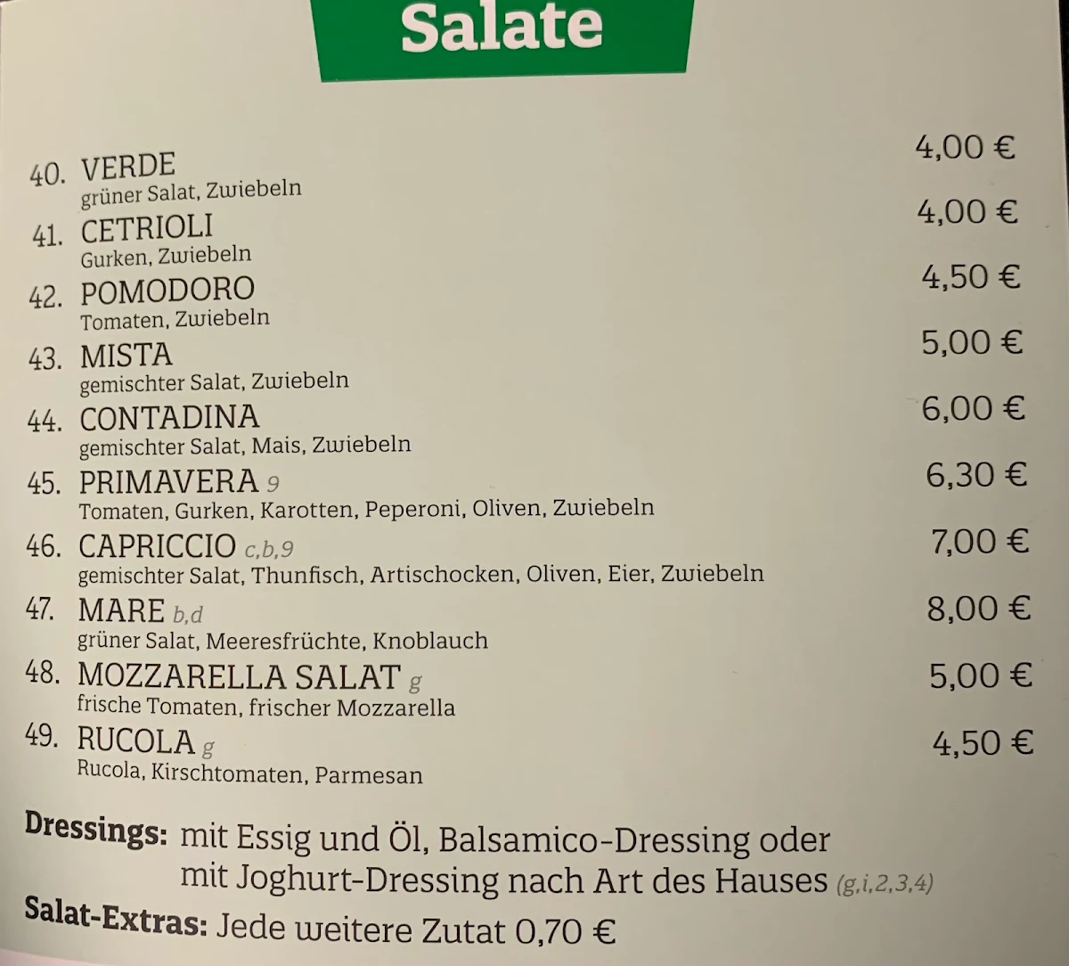 Speisekarte photo 4