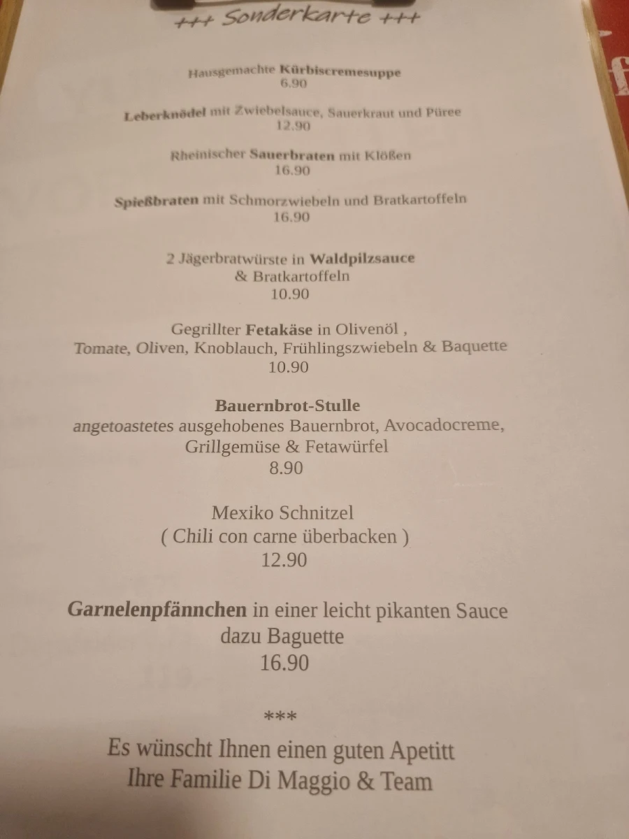 Speisekarte photo 1