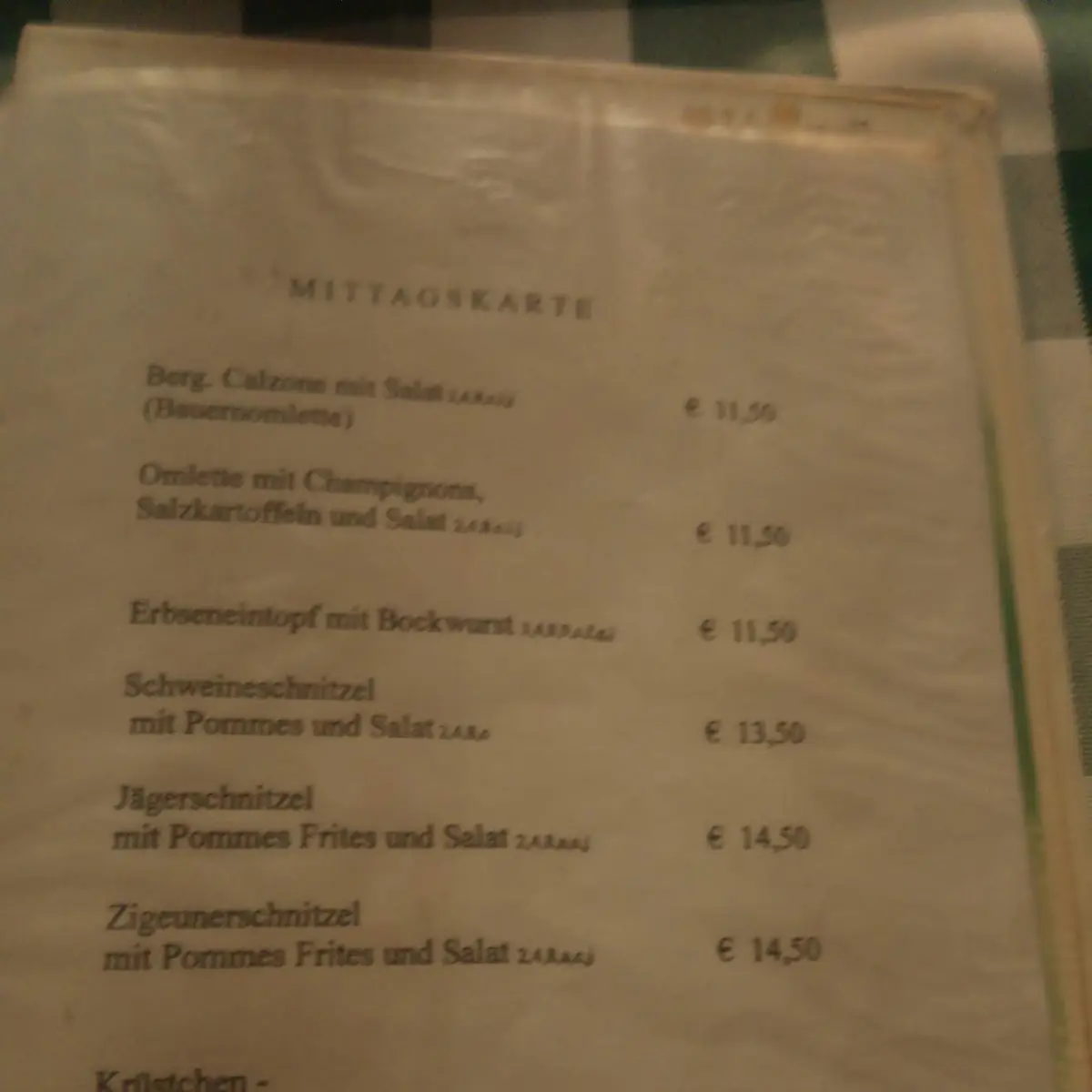 Speisekarte photo 2