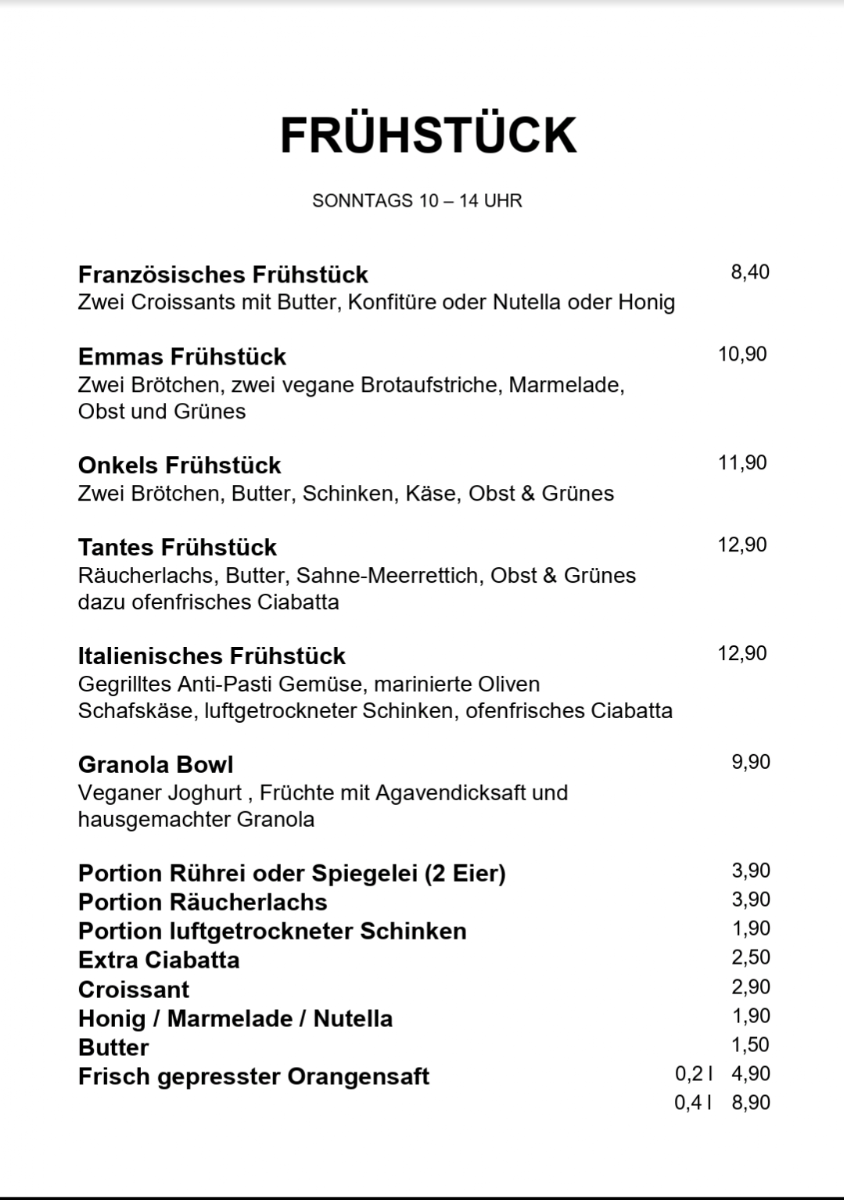 Speisekarte photo 5