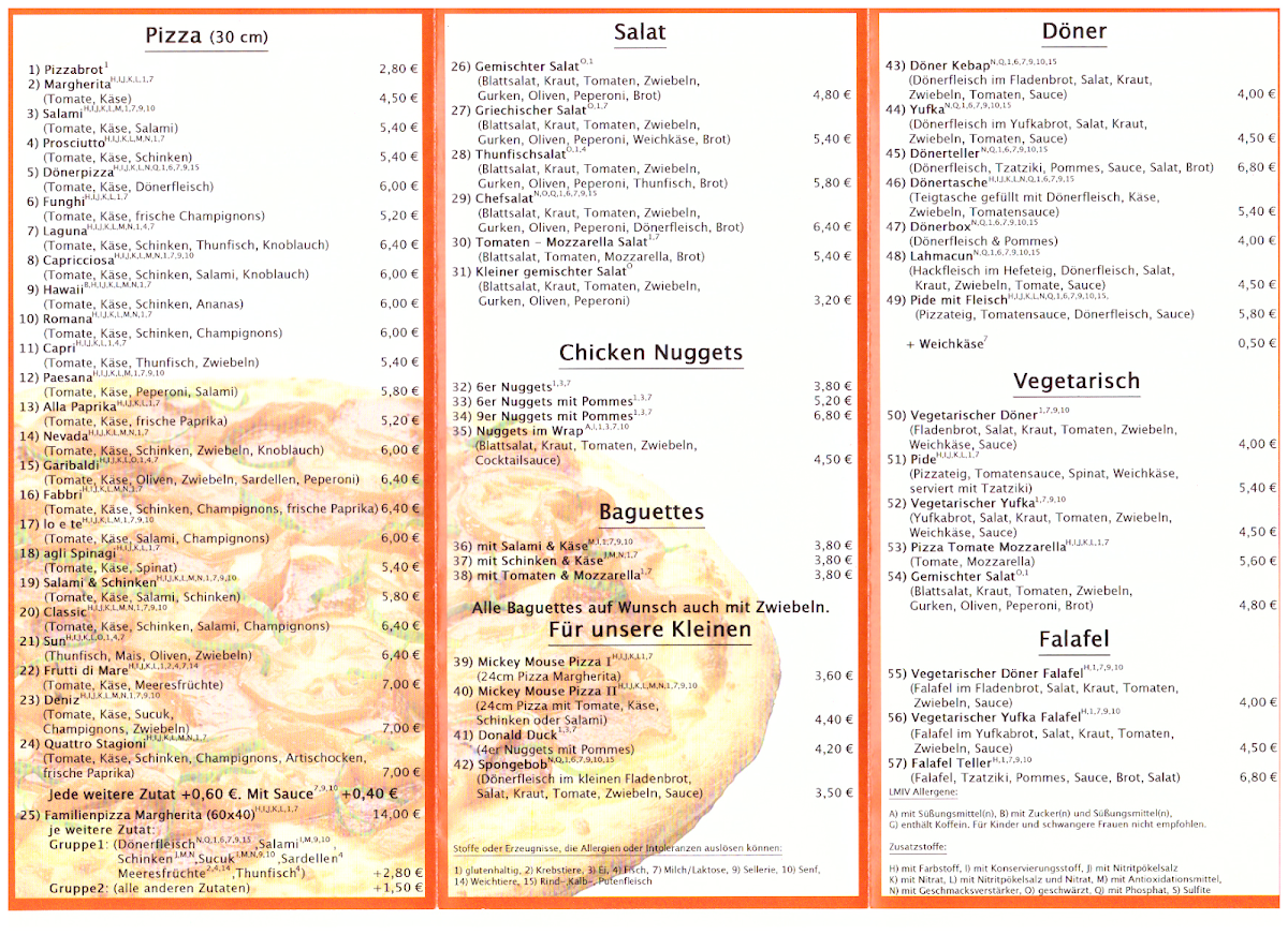 Speisekarte, City Grill