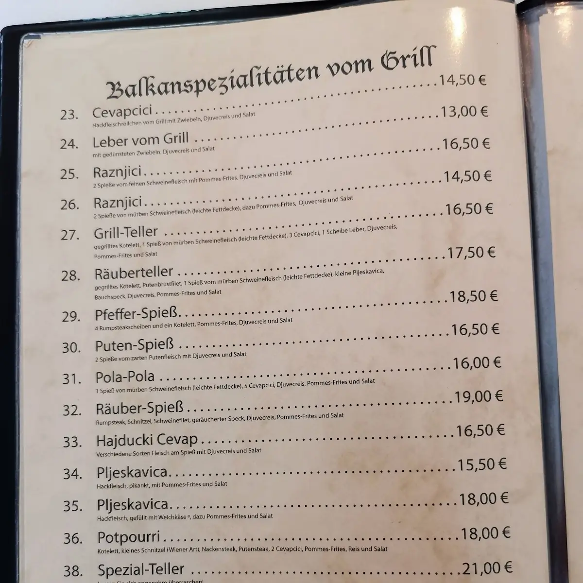 Speisekarte photo 2