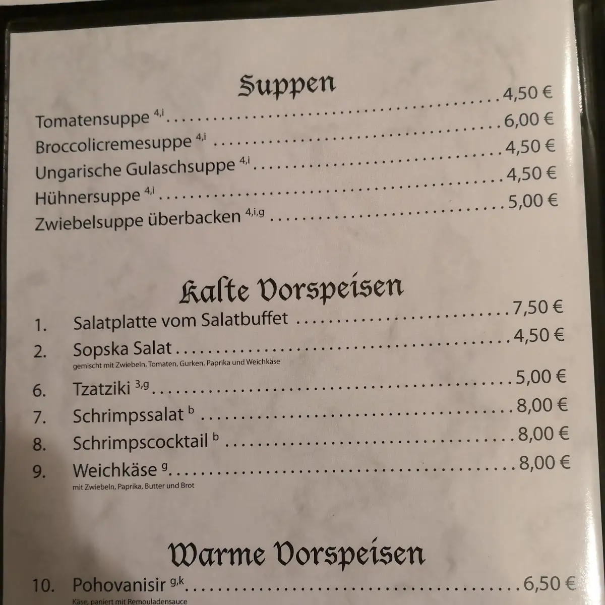 Speisekarte photo 8