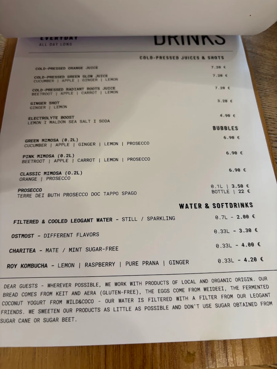 Speisekarte, Lucy’s The Deli