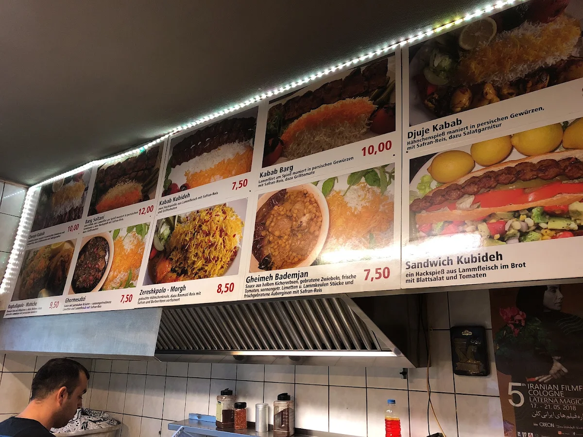 Speisekarte, Persische Grillspezialitäten mohsen