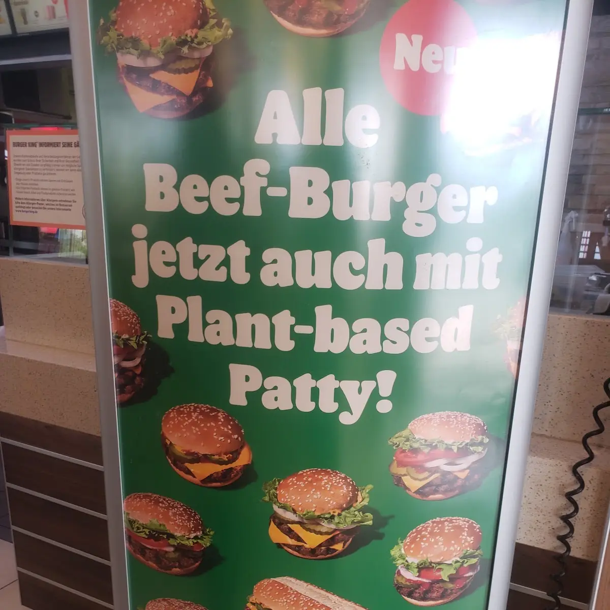 Speisekarte, Burger King