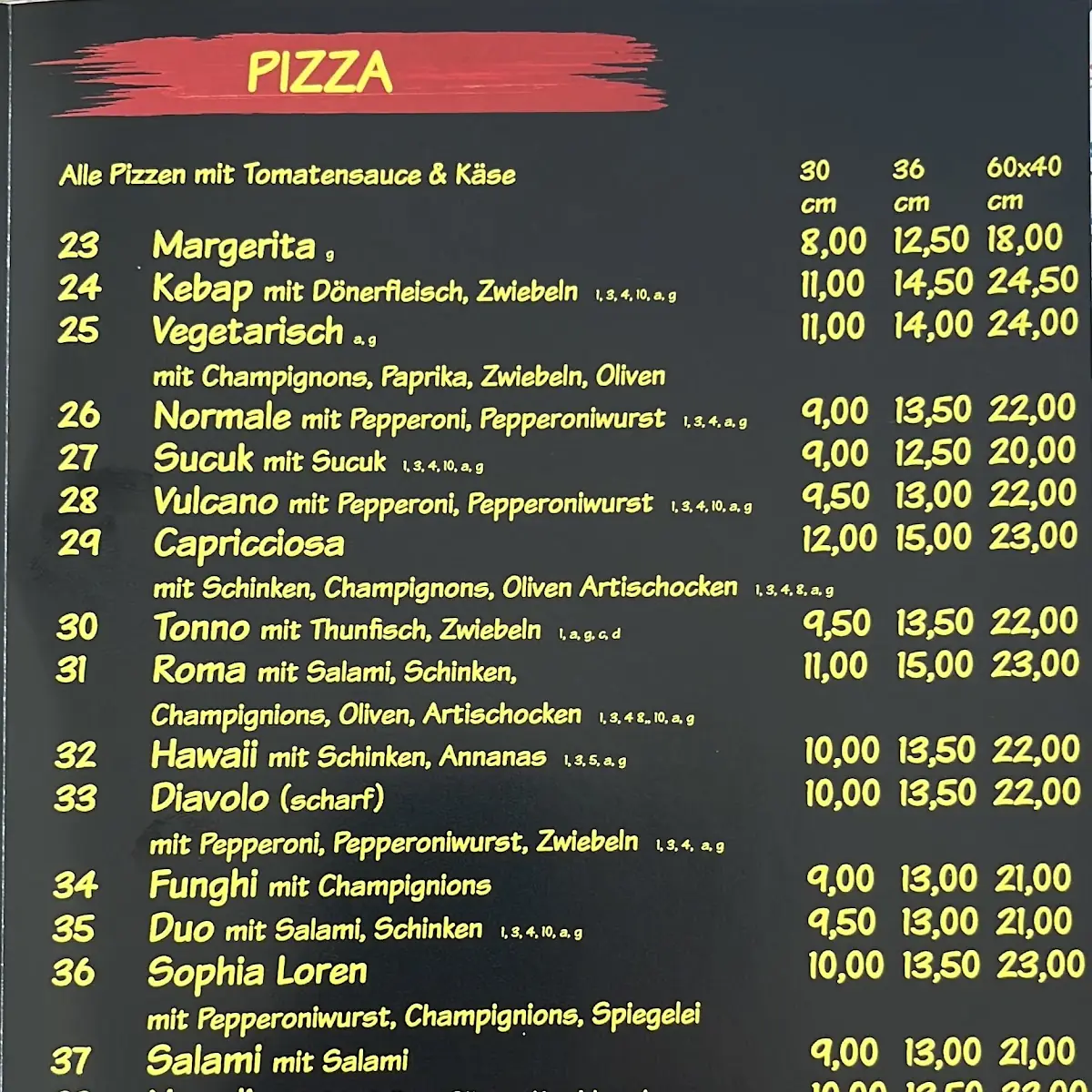 Speisekarte, Dönermann