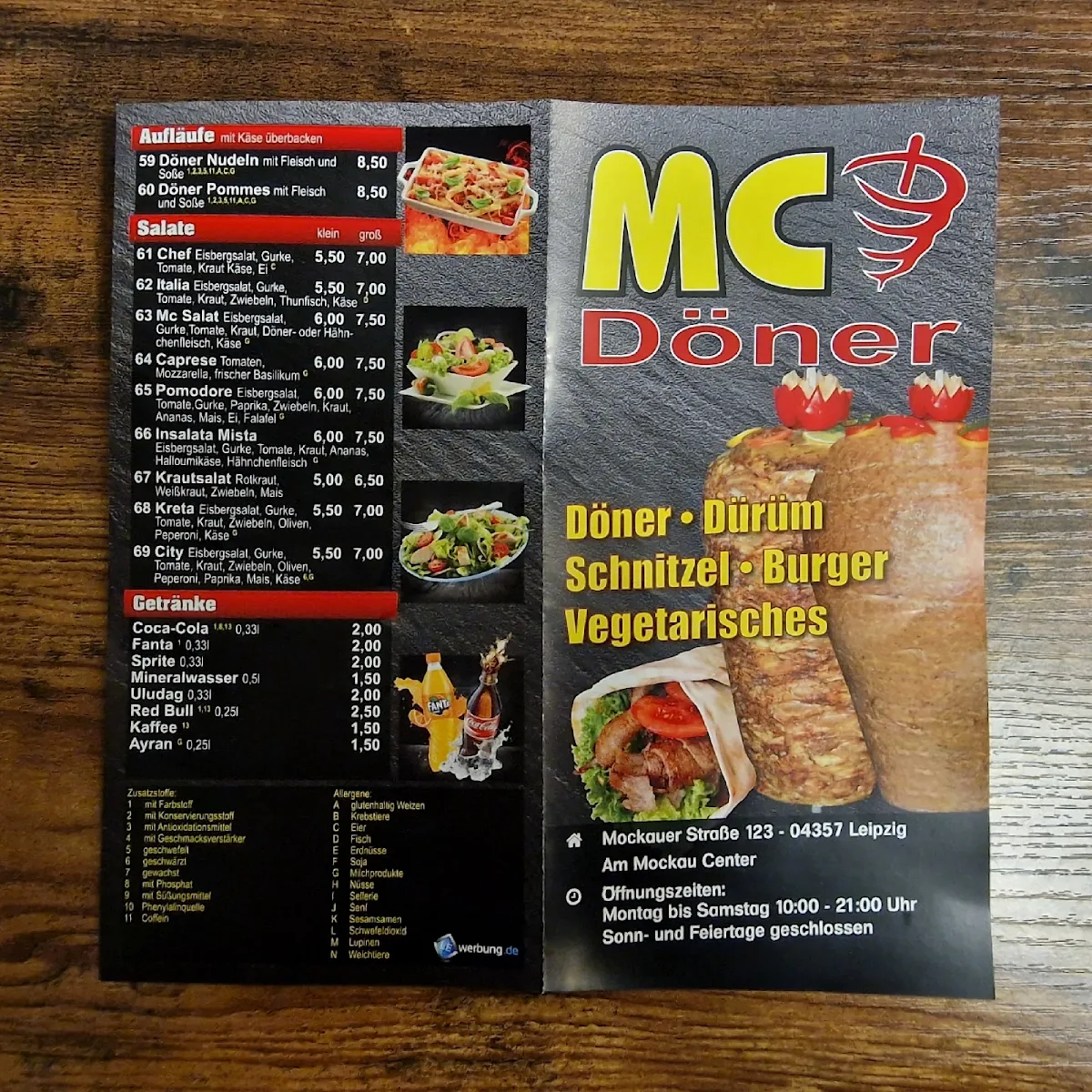 Speisekarte, MC Döner