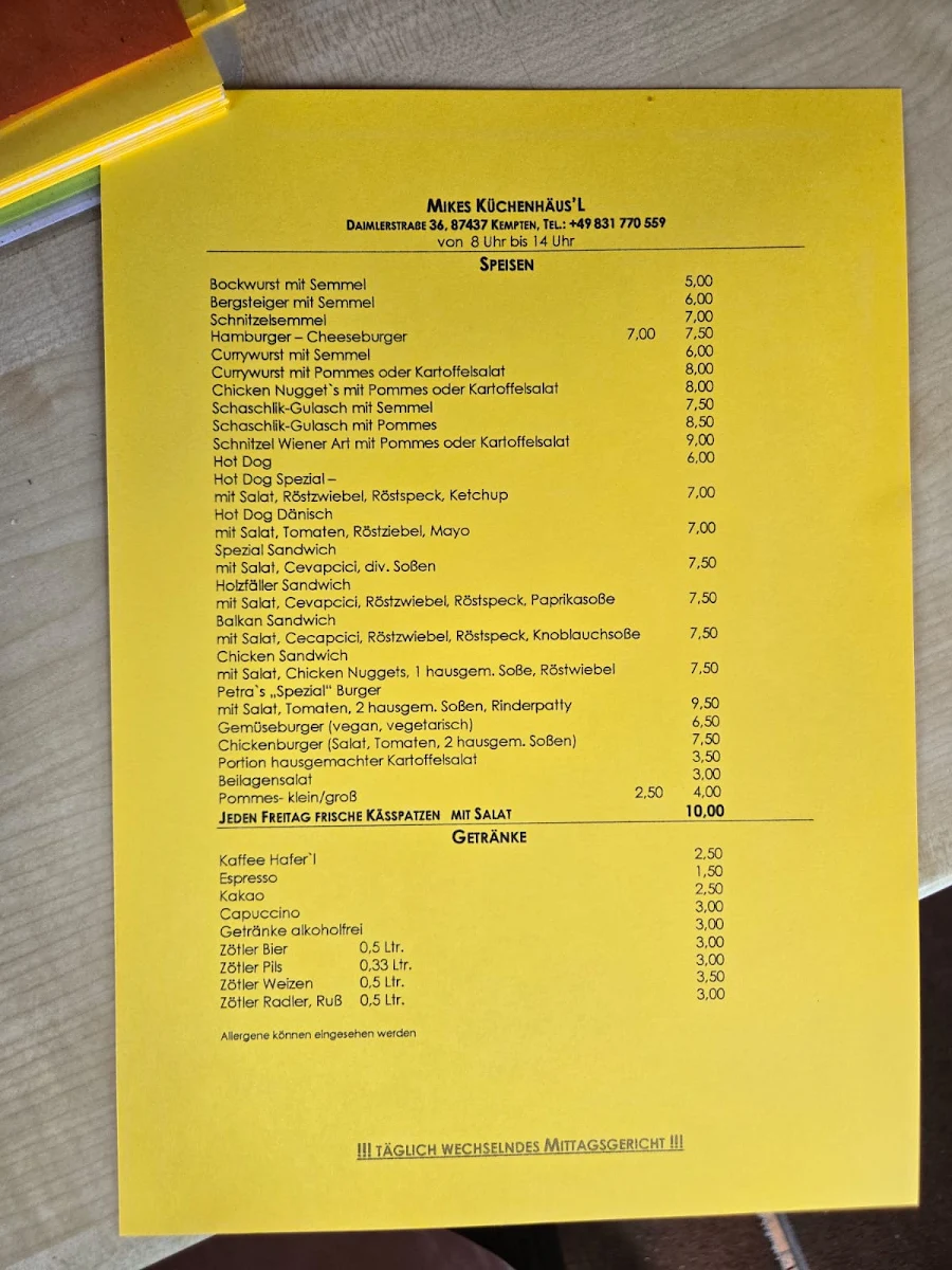 Speisekarte photo 1