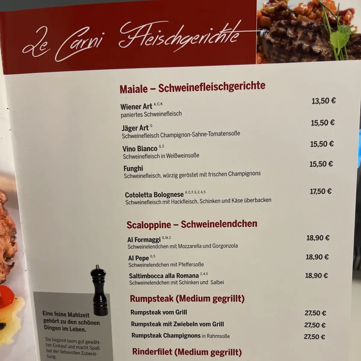 Speisekarte photo 2