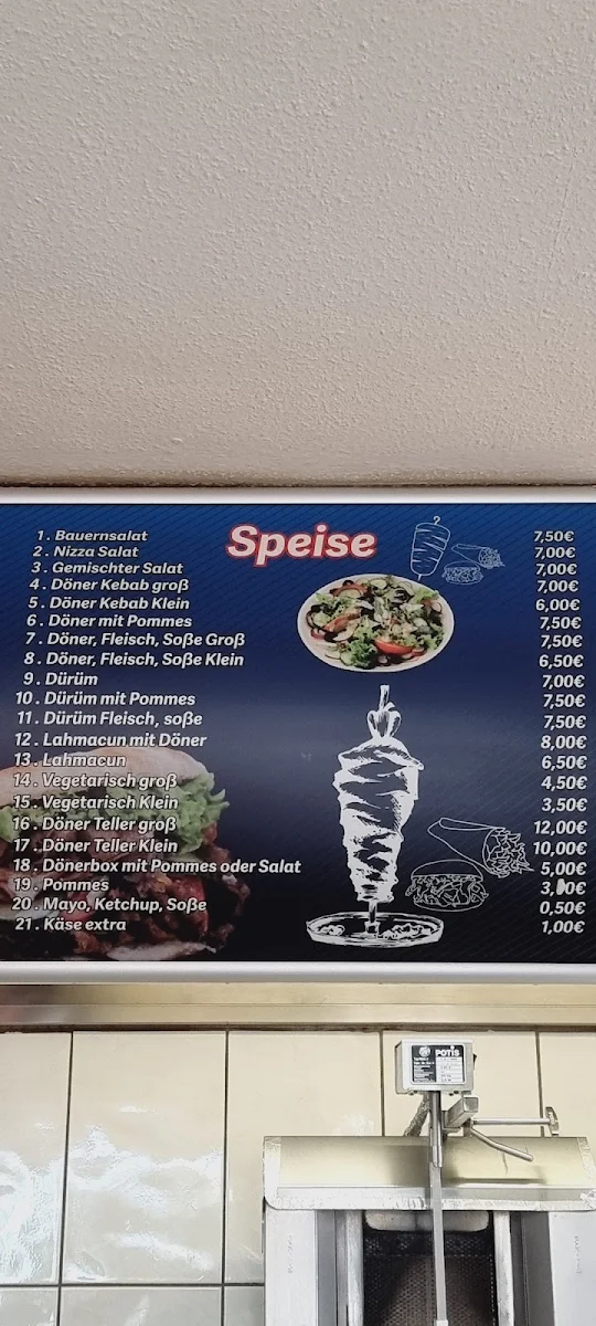 Speisekarte, Altstadt Kebab