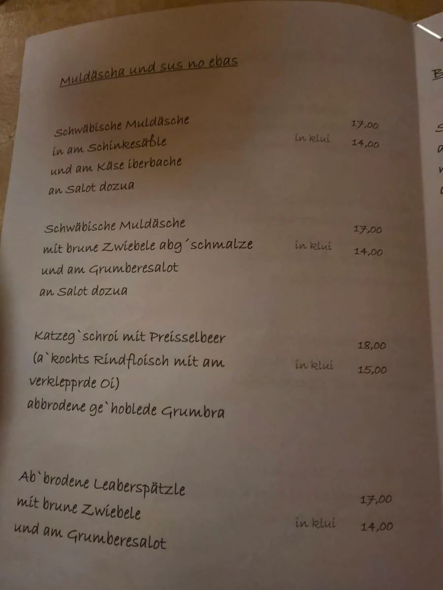 Speisekarte photo 3