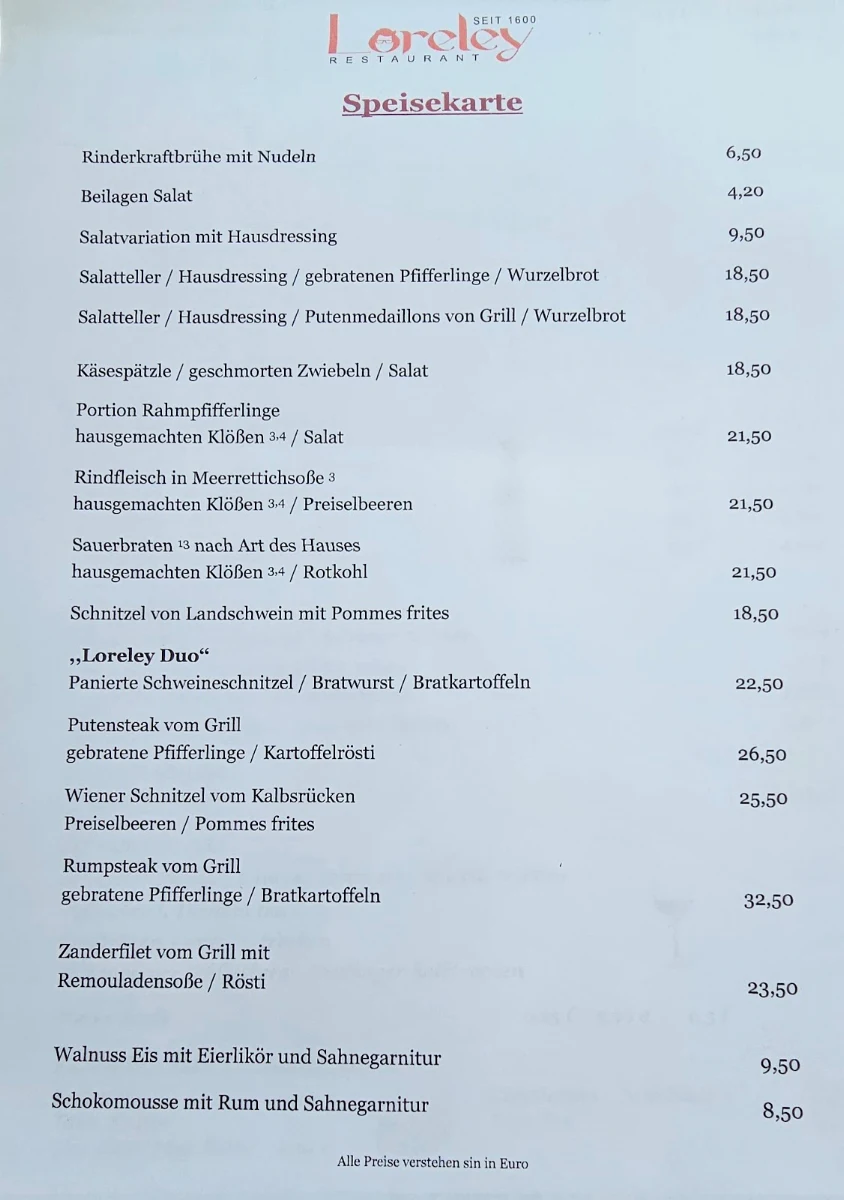 Speisekarte photo 1