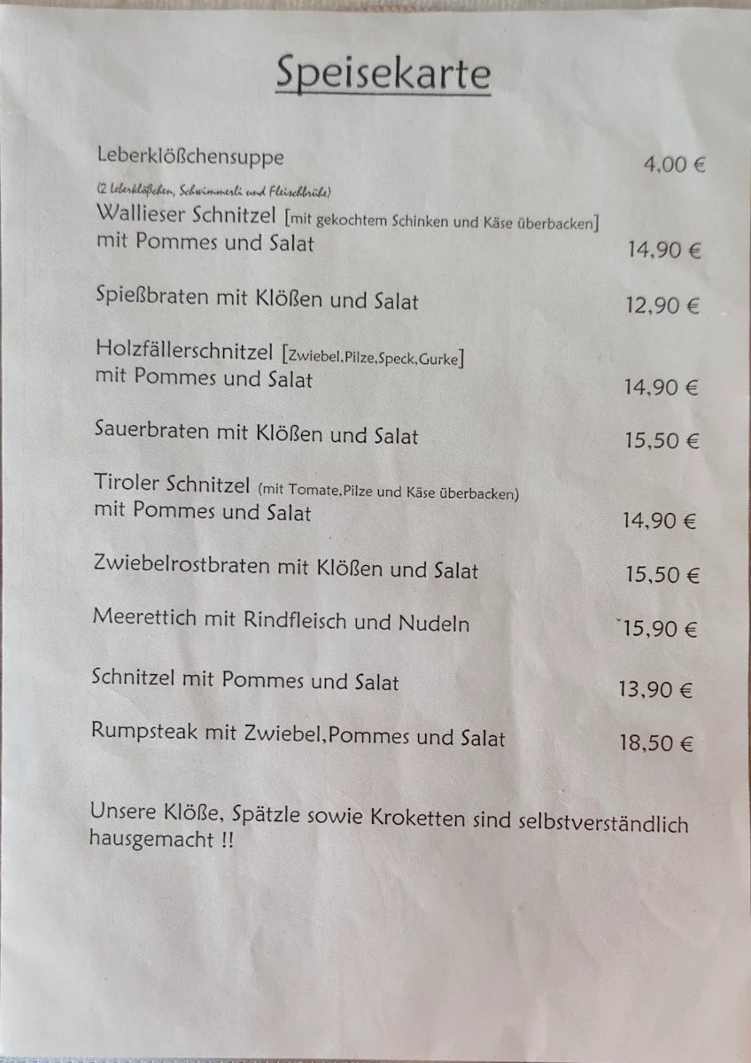 Speisekarte photo 1