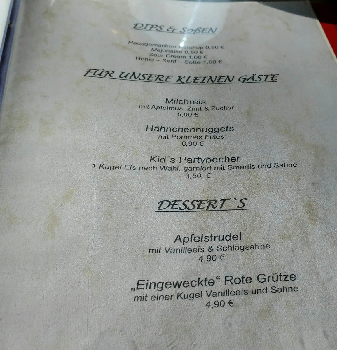 Speisekarte photo 1