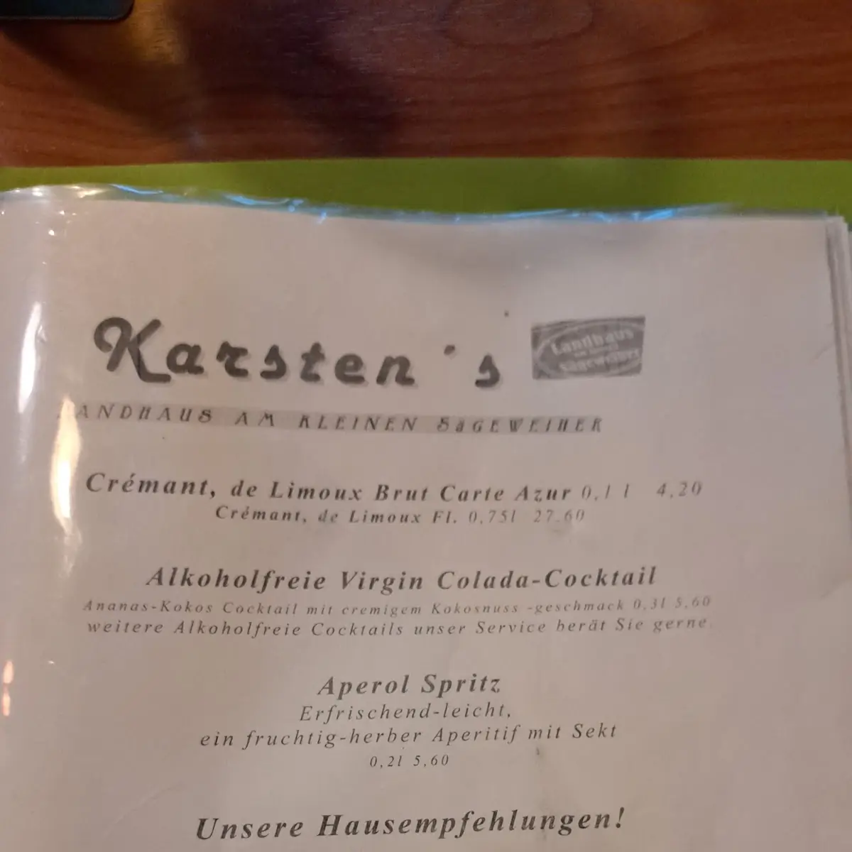 Speisekarte photo 4