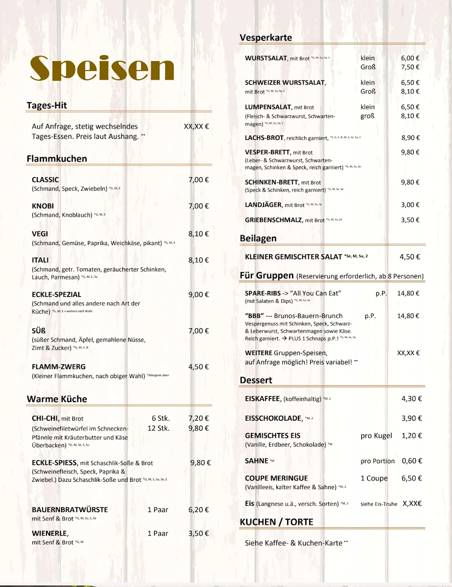 Speisekarte photo 2
