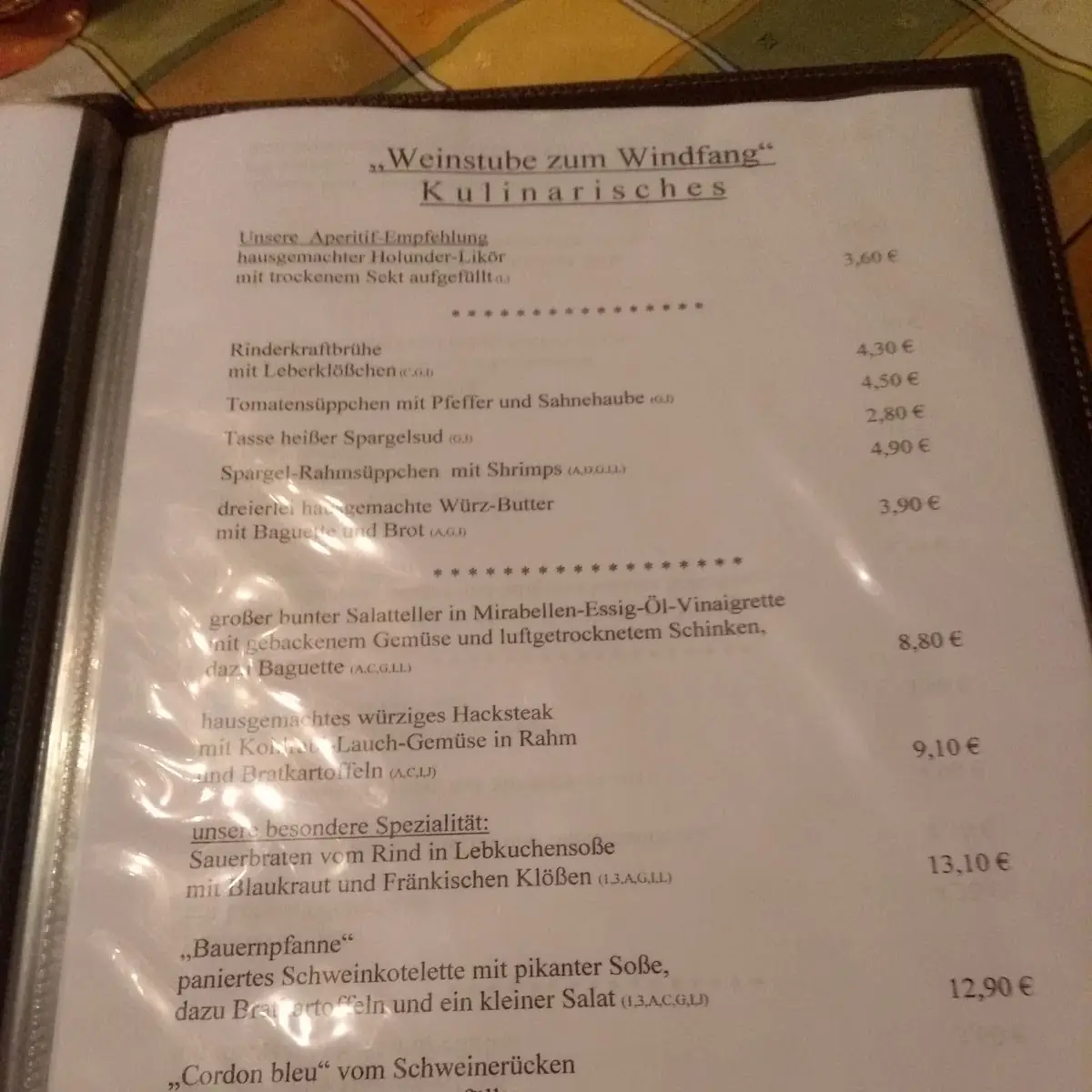 Speisekarte photo 5