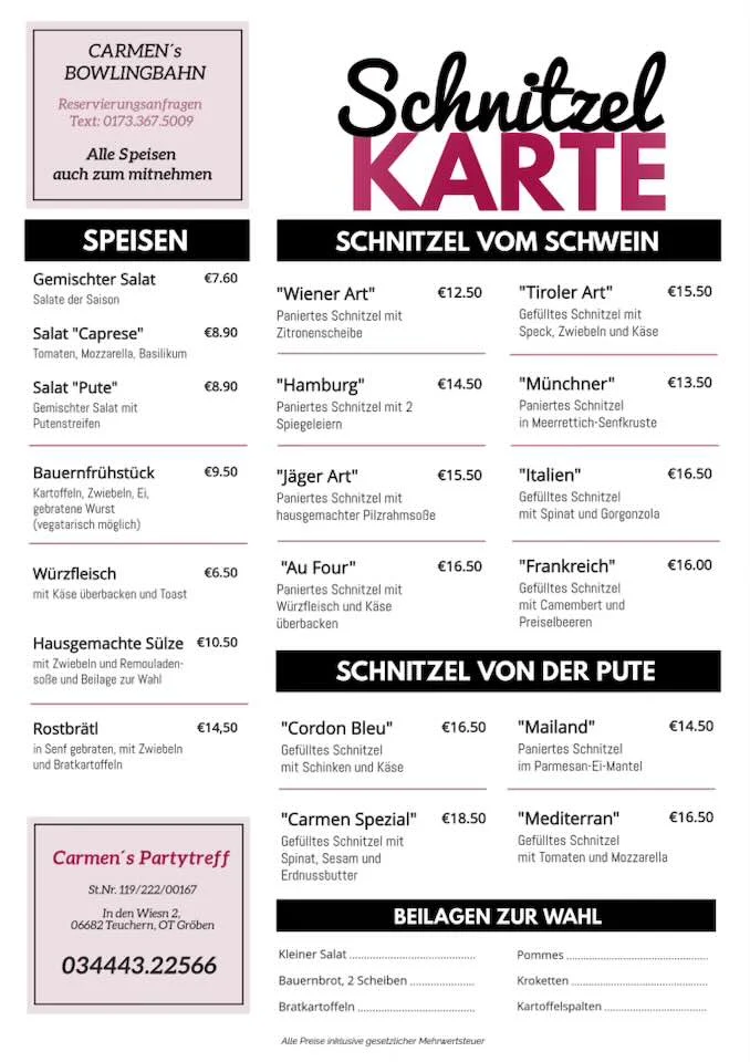 Speisekarte photo 1