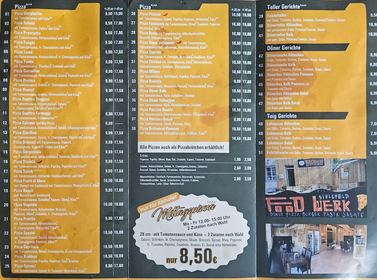 Speisekarte, Foodway - Bielefeld