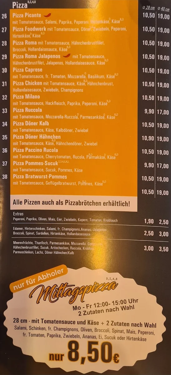 Speisekarte, Foodway - Bielefeld