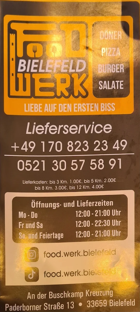 Speisekarte, Foodway - Bielefeld