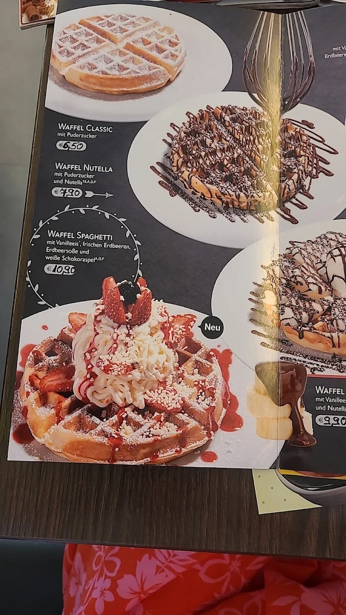 Speisekarte, Eiscafé Milano