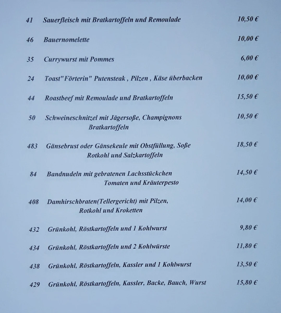 Speisekarte photo 1
