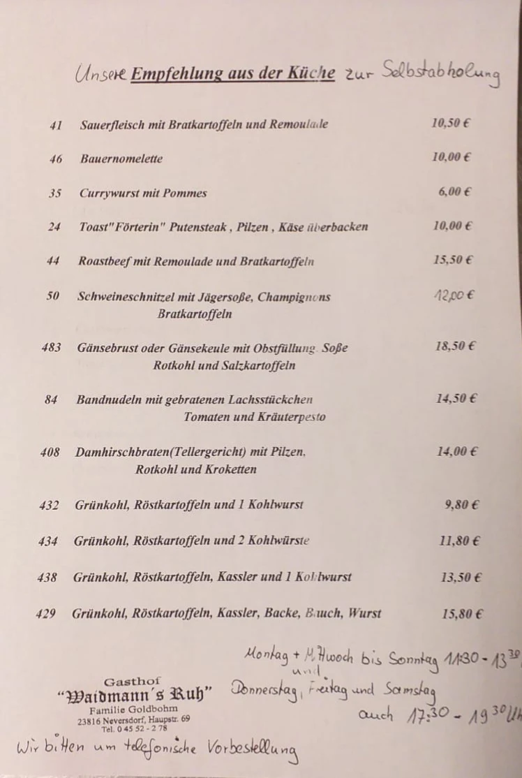 Speisekarte photo 2