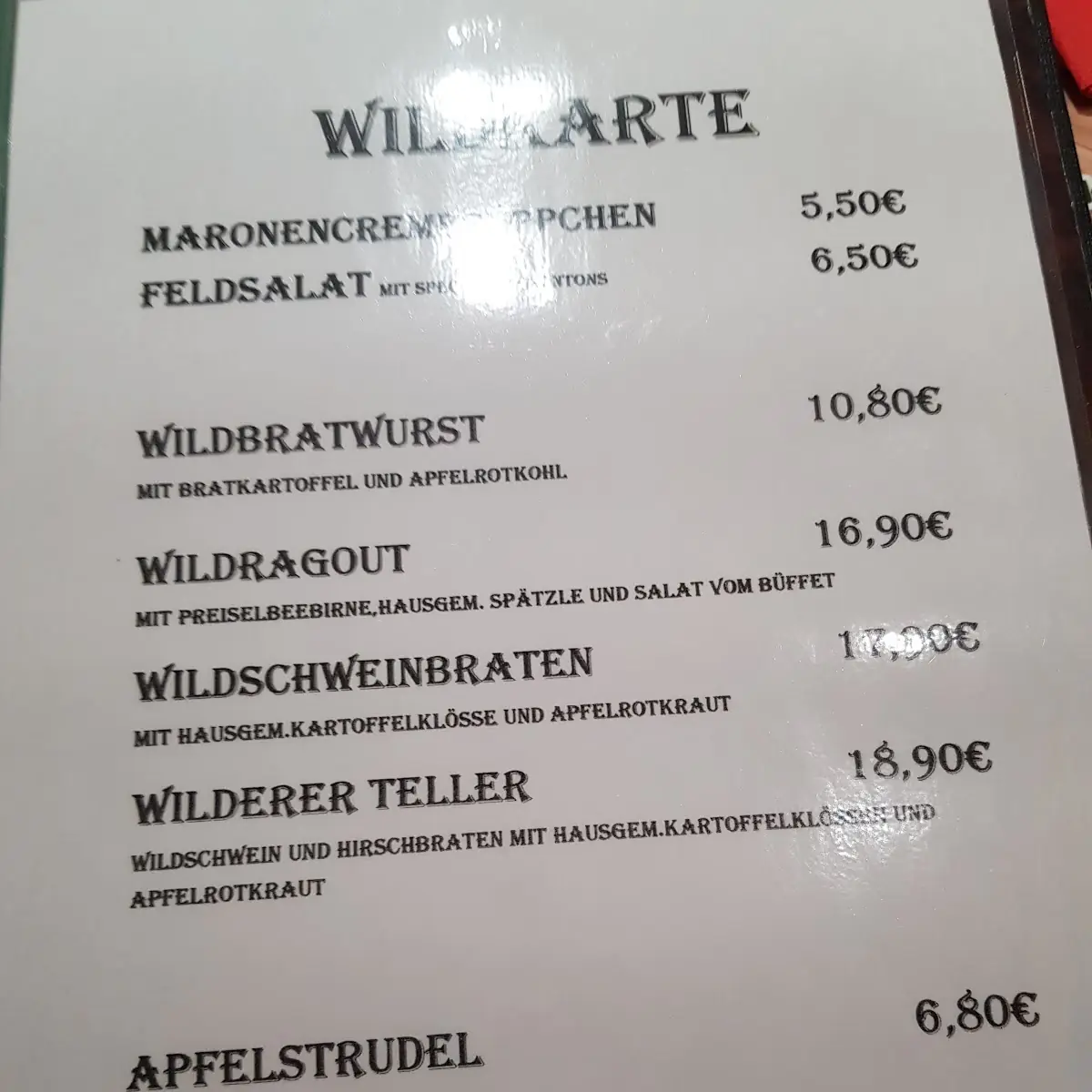 Speisekarte photo 3