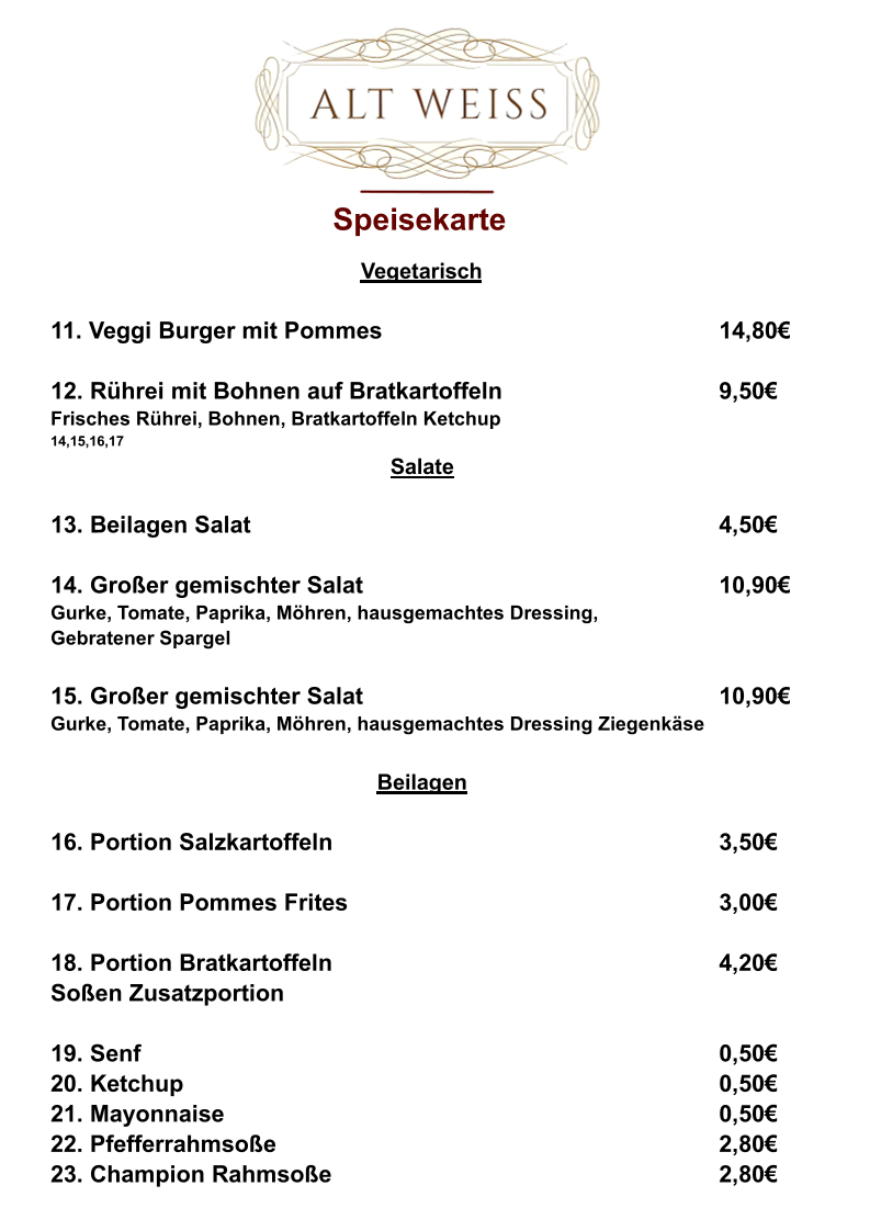 Speisekarte photo 2