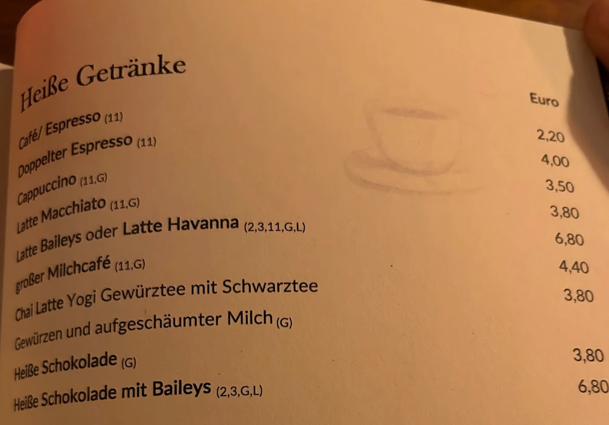 Speisekarte photo 2