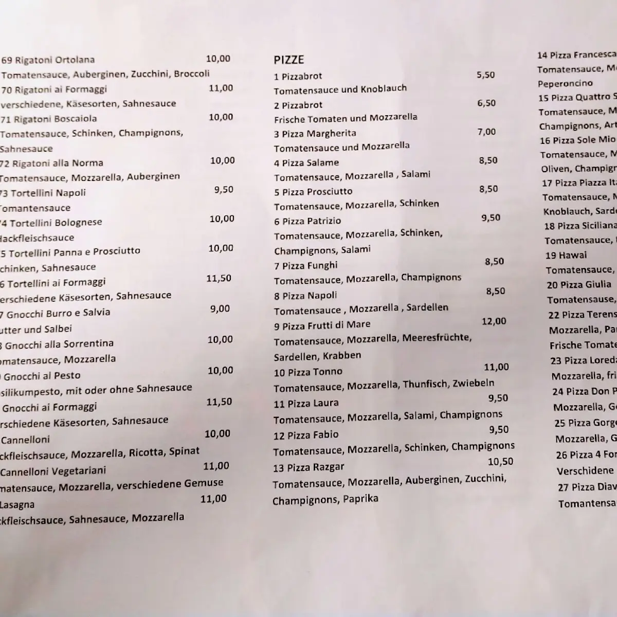 Speisekarte photo 1