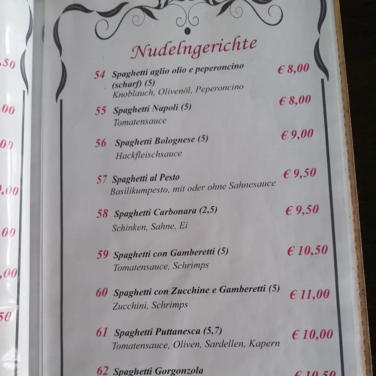 Speisekarte photo 3