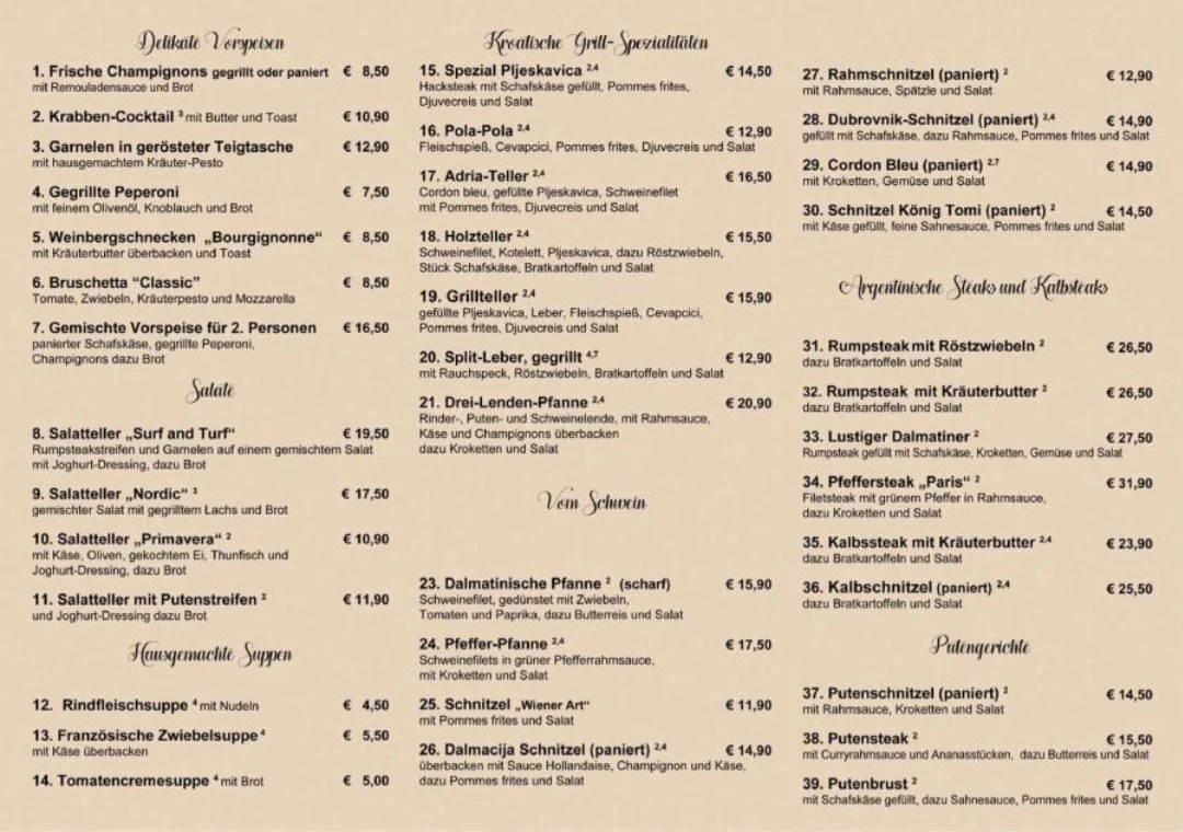 Speisekarte photo 2