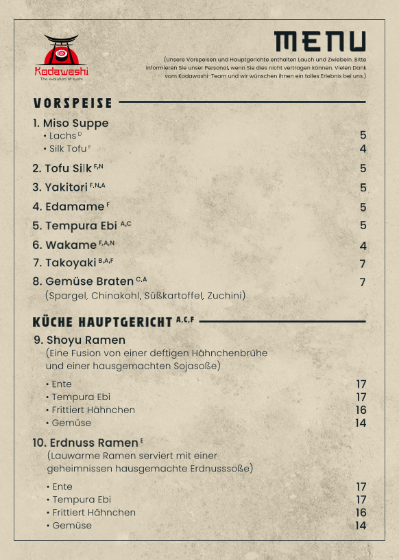 Speisekarte photo 4