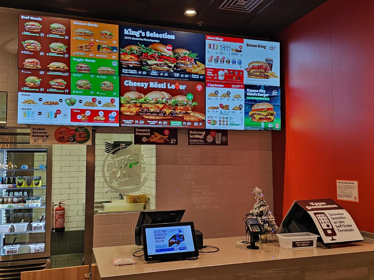 Speisekarte, Burger King Hohenwarsleben