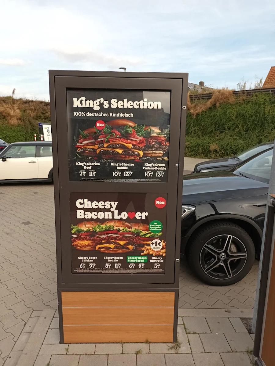 Speisekarte, Burger King Hohenwarsleben