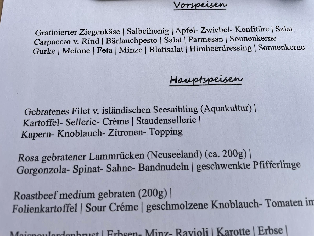 Speisekarte photo 1