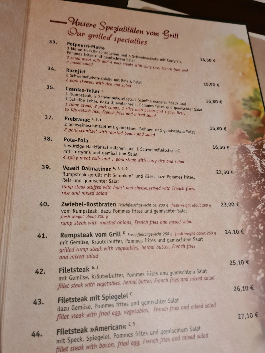 Speisekarte photo 5
