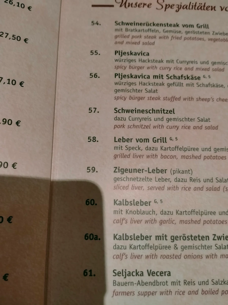 Speisekarte photo 9